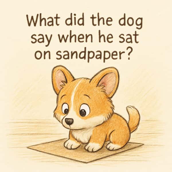 What did the dog say when he sat on sandpaper?