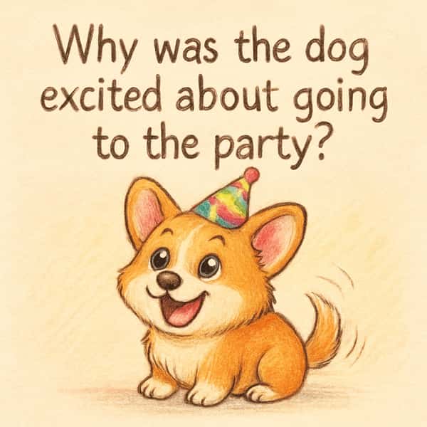 Why was the dog excited about going to the party?