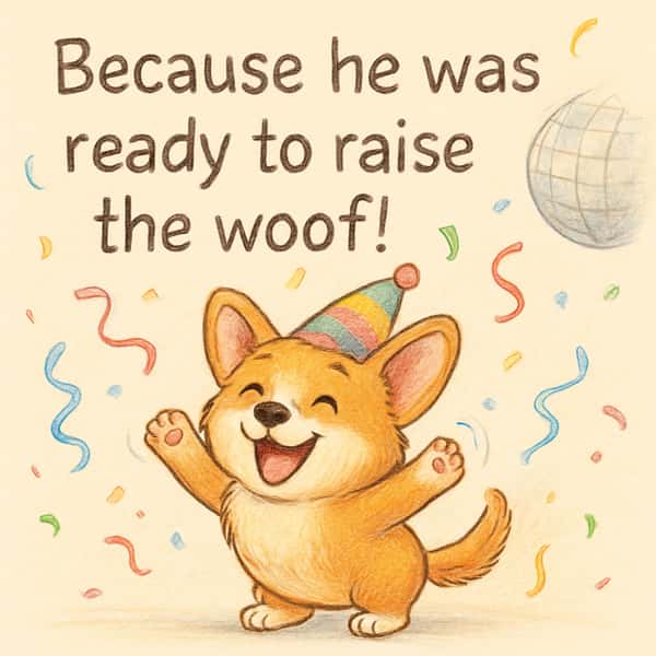 Because he was ready to raise the woof!