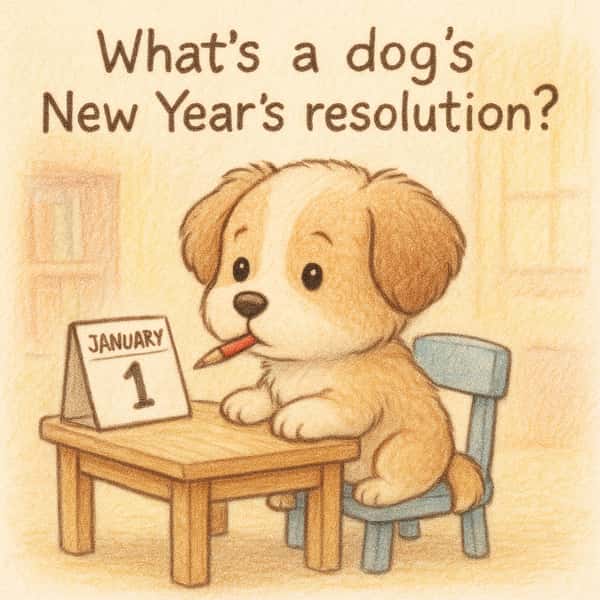 What’s a dog’s New Year’s resolution?