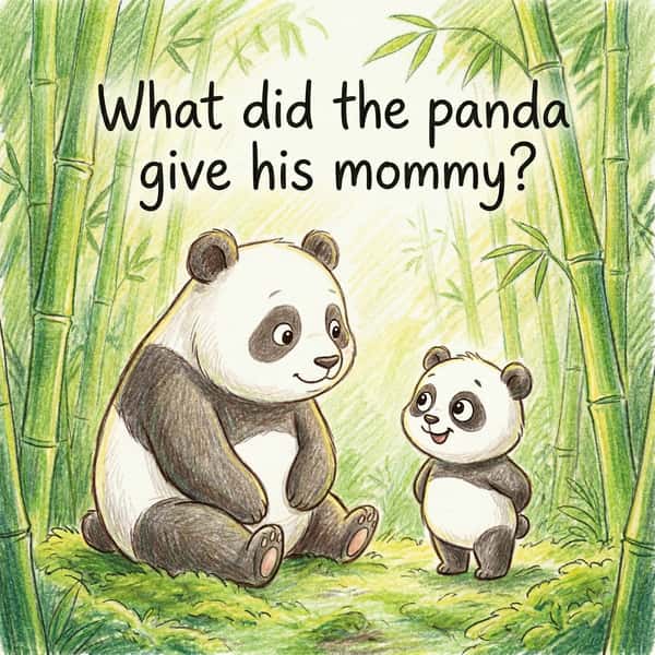 What did the panda give his mommy?