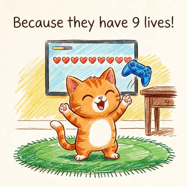 Because they have 9 lives!