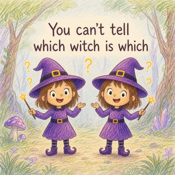 You can't tell which witch is which