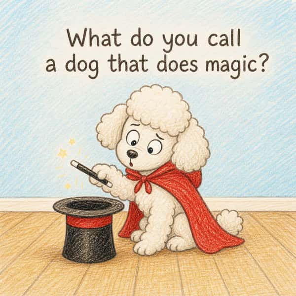 What do you call a dog that does magic?