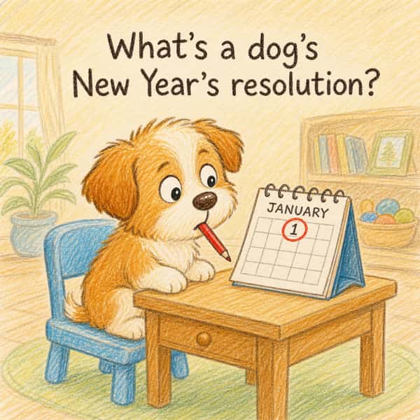 What’s a dog’s New Year’s resolution?