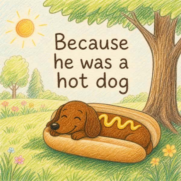 Because he was a hot dog