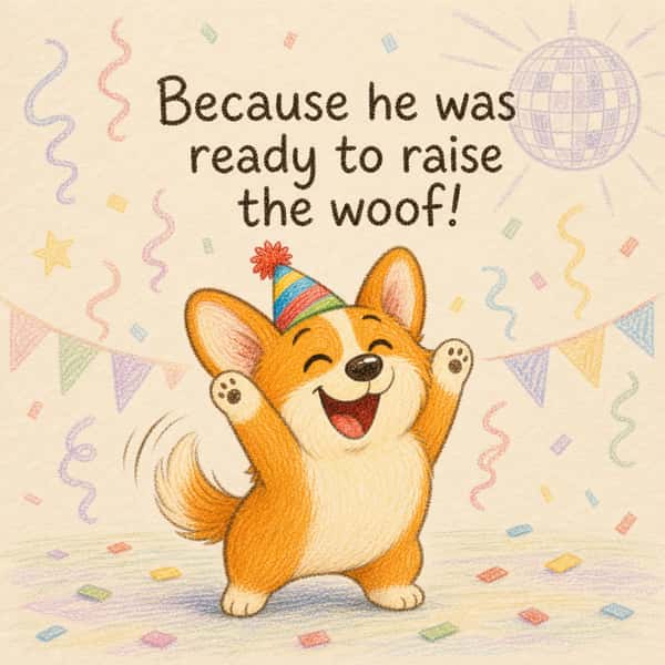Because he was ready to raise the woof!