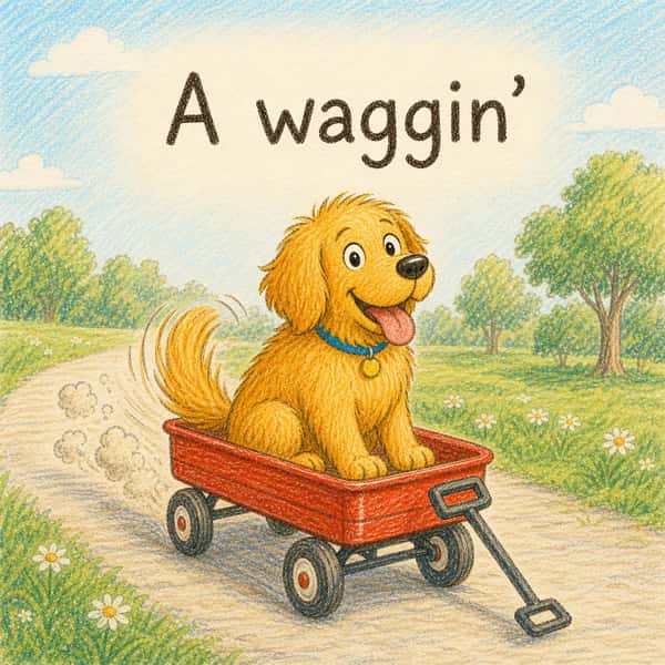 A waggin'