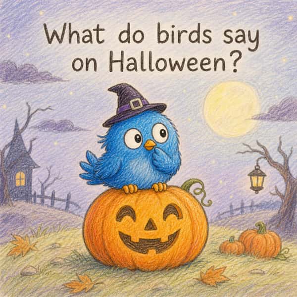 What do birds say on Halloween?