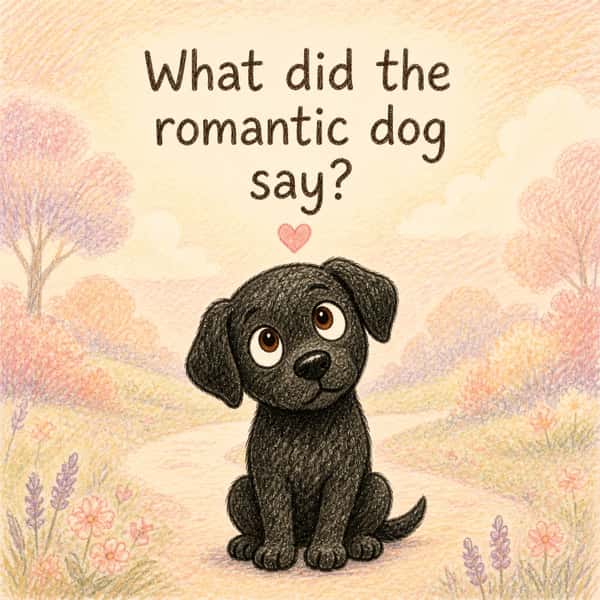 What did the romantic dog say?