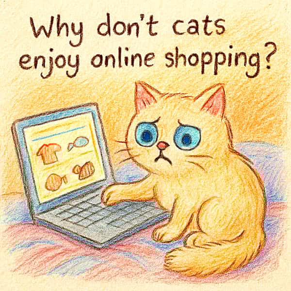 Why don't cats enjoy online shopping?