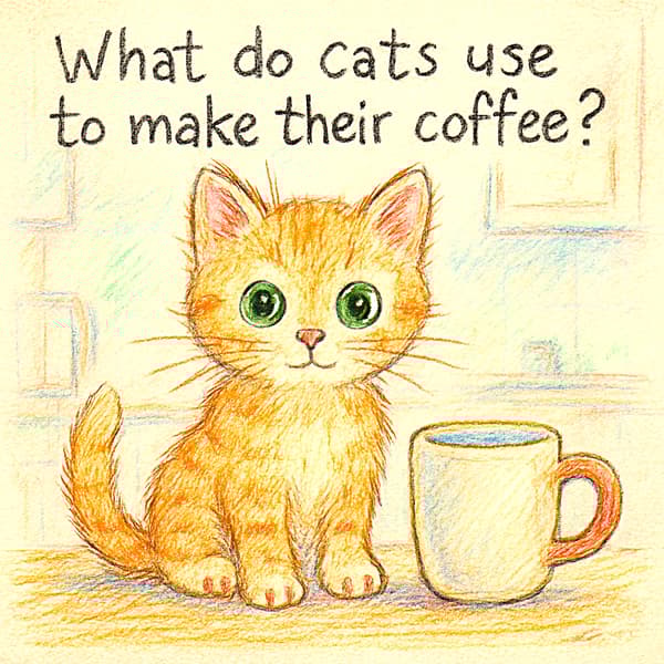 What do cats use to make their coffee?