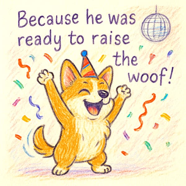 Because he was ready to raise the woof!