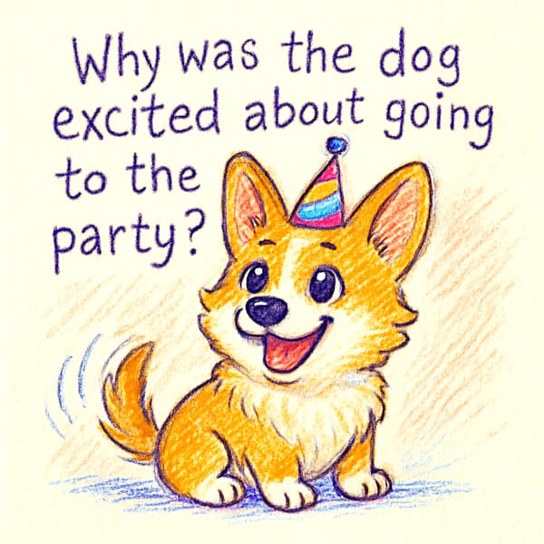 Why was the dog excited about going to the party?