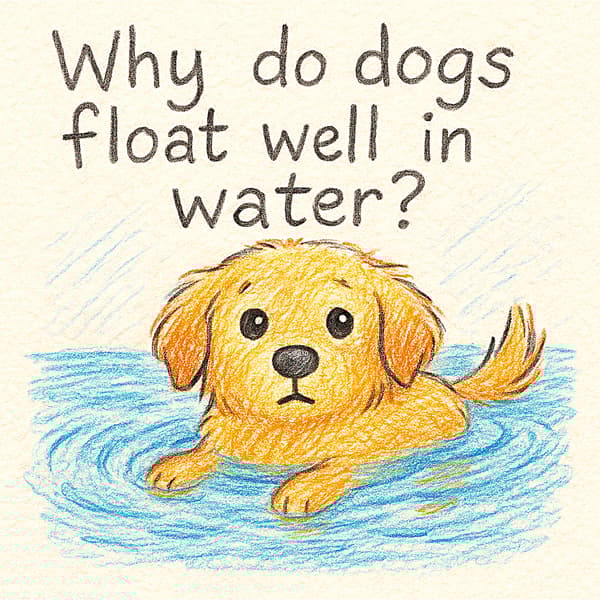 Why do dogs float well in water?