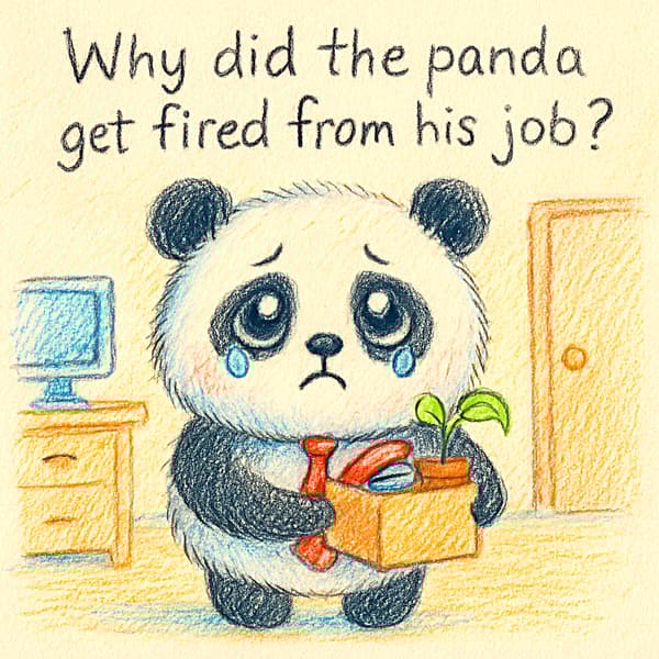 Why did the panda get fired from his job?