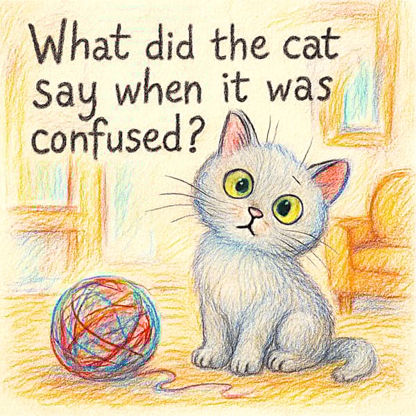 What did the cat say when it was confused?