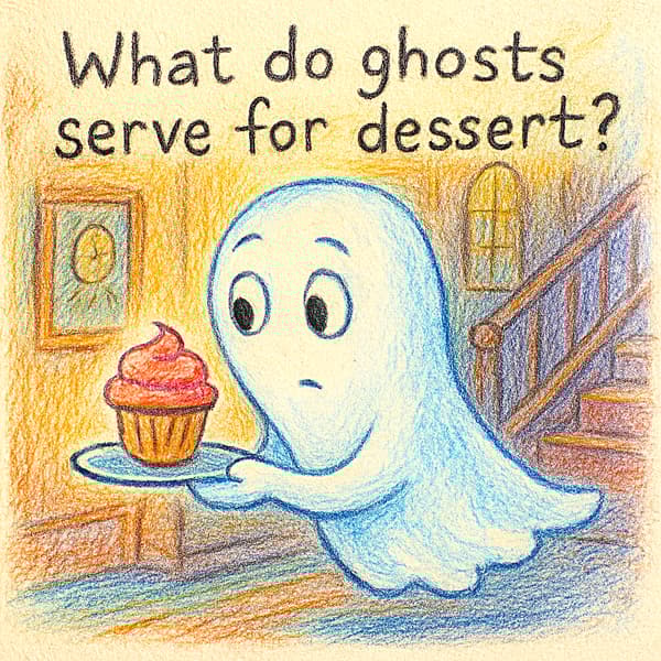 What do ghosts serve for dessert?