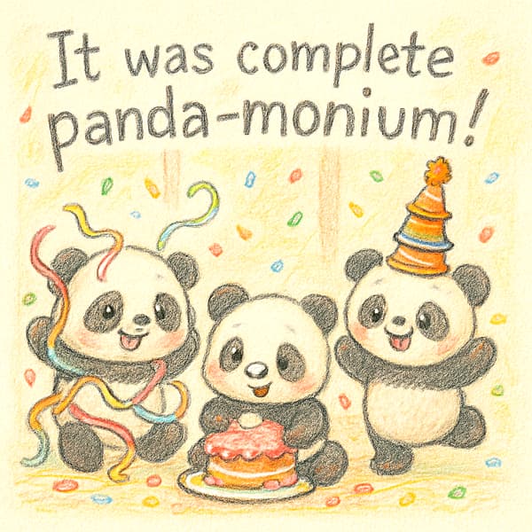 It was complete panda-monium!
