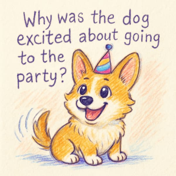 Why was the dog excited about going to the party?