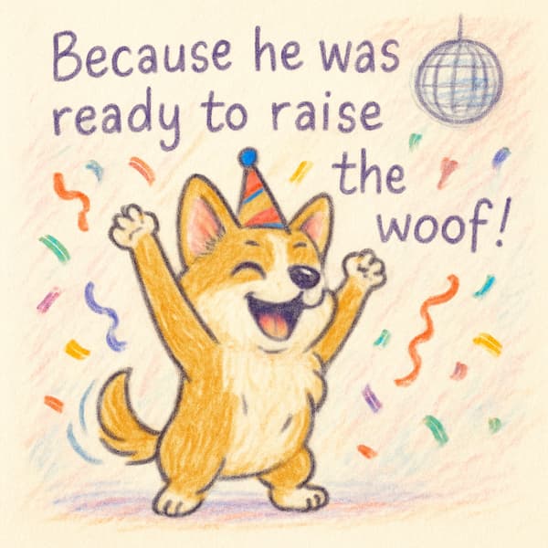 Because he was ready to raise the woof!