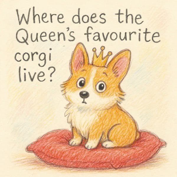 Where does the Queen's favorite corgi live?
