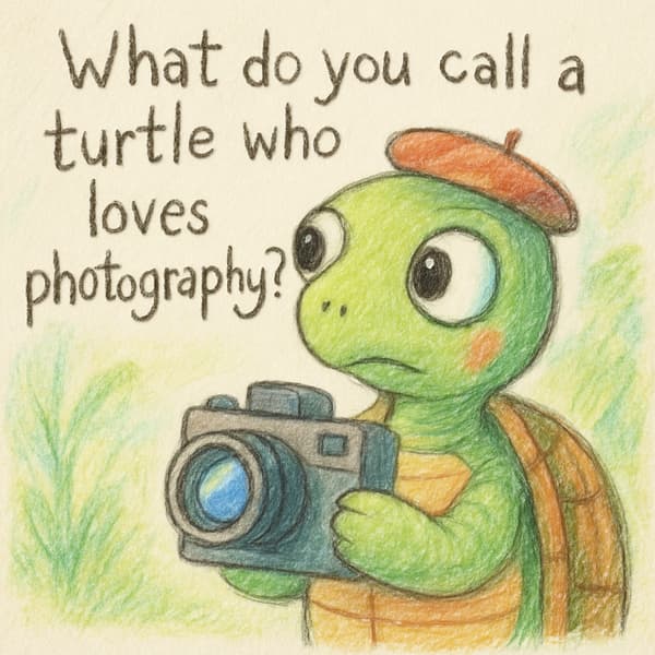 What do you call a turtle who loves photography?