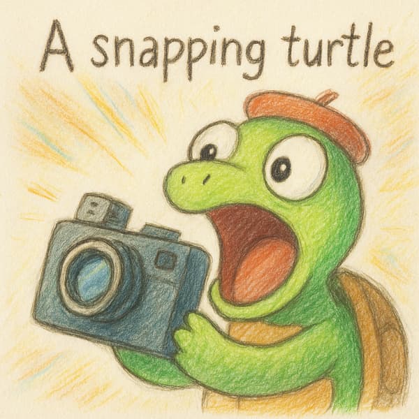 A snapping turtle