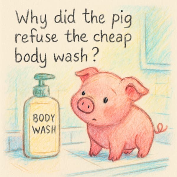 Why did the pig refuse the cheap body wash?
