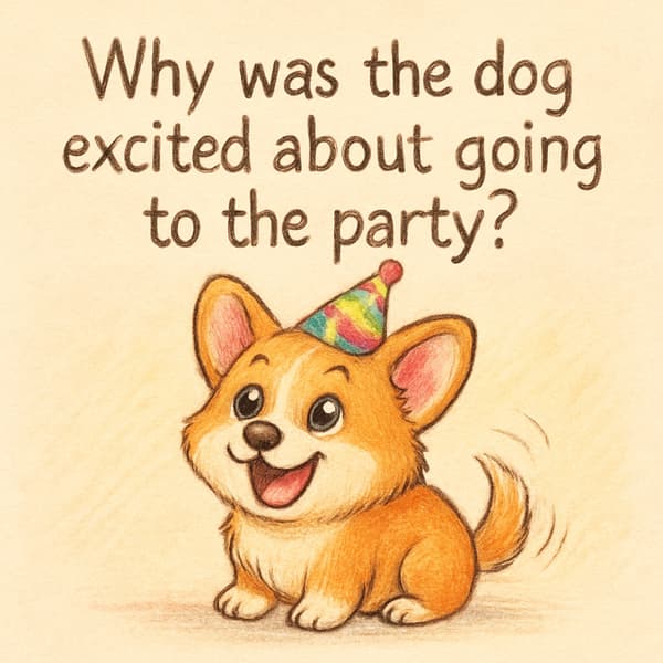 Why was the dog excited about going to the party?