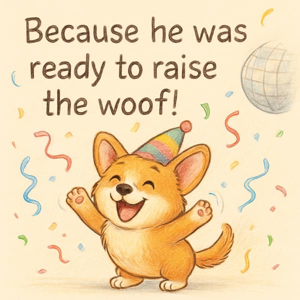 Because he was ready to raise the woof!