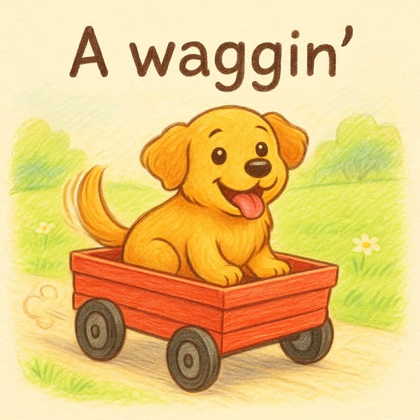 A waggin'