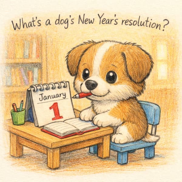 What’s a dog’s New Year’s resolution?