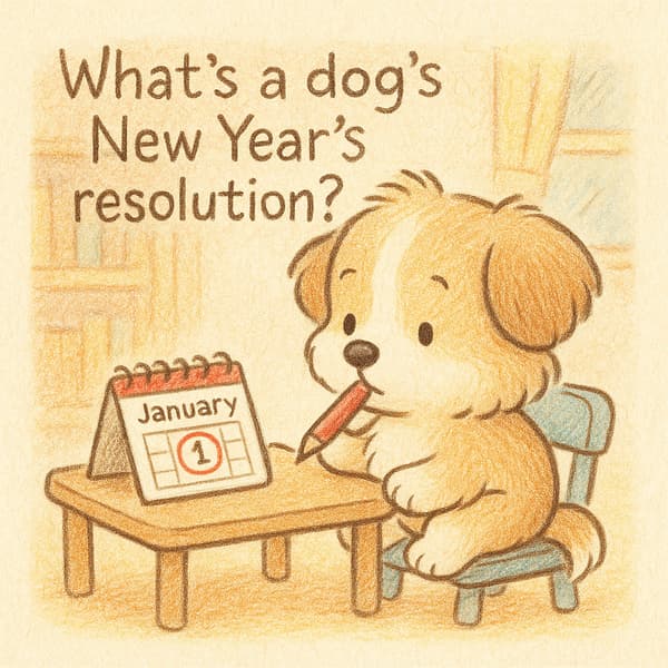 What’s a dog’s New Year’s resolution?