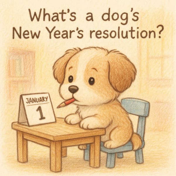 What’s a dog’s New Year’s resolution?