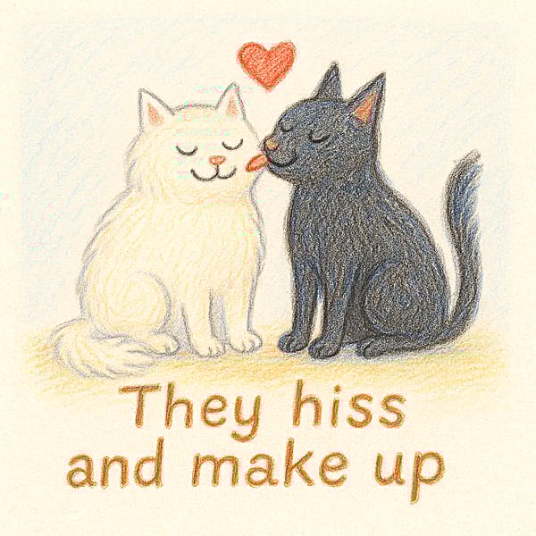 They hiss and make up