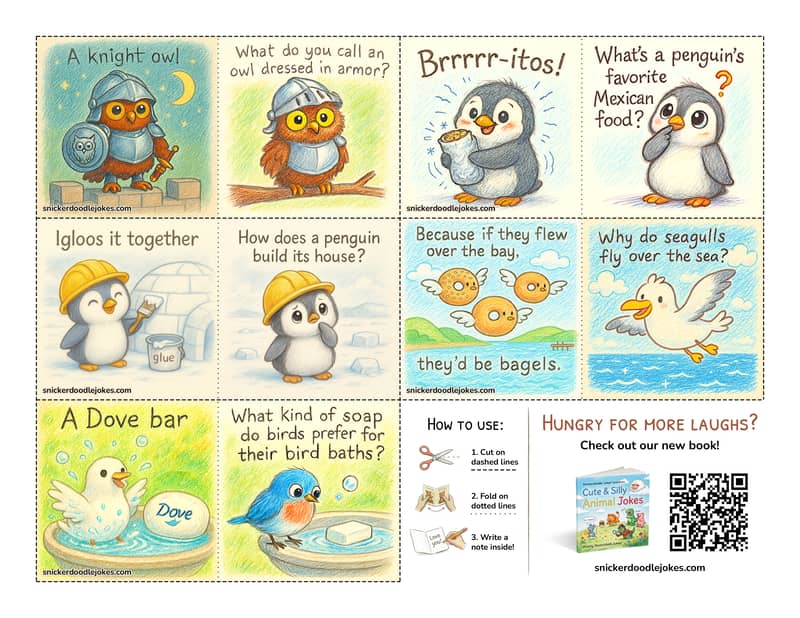 Birds joke notes pack 1