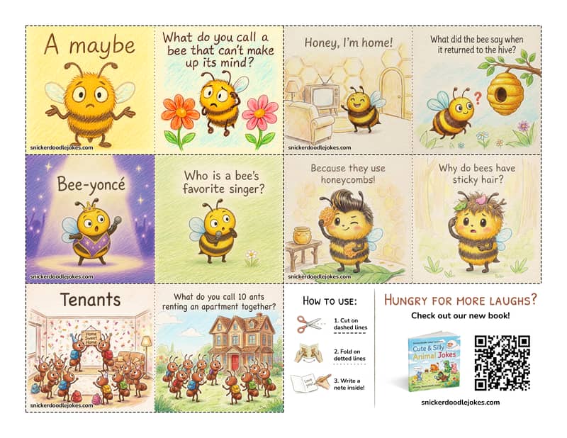 Insects joke notes pack 1